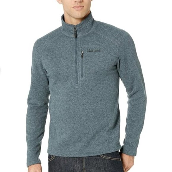 Marmot Drop Line 1/2 Zip Pullover Lightweight Jacket, Kelley Green, Size Large - Picture 1 of 14